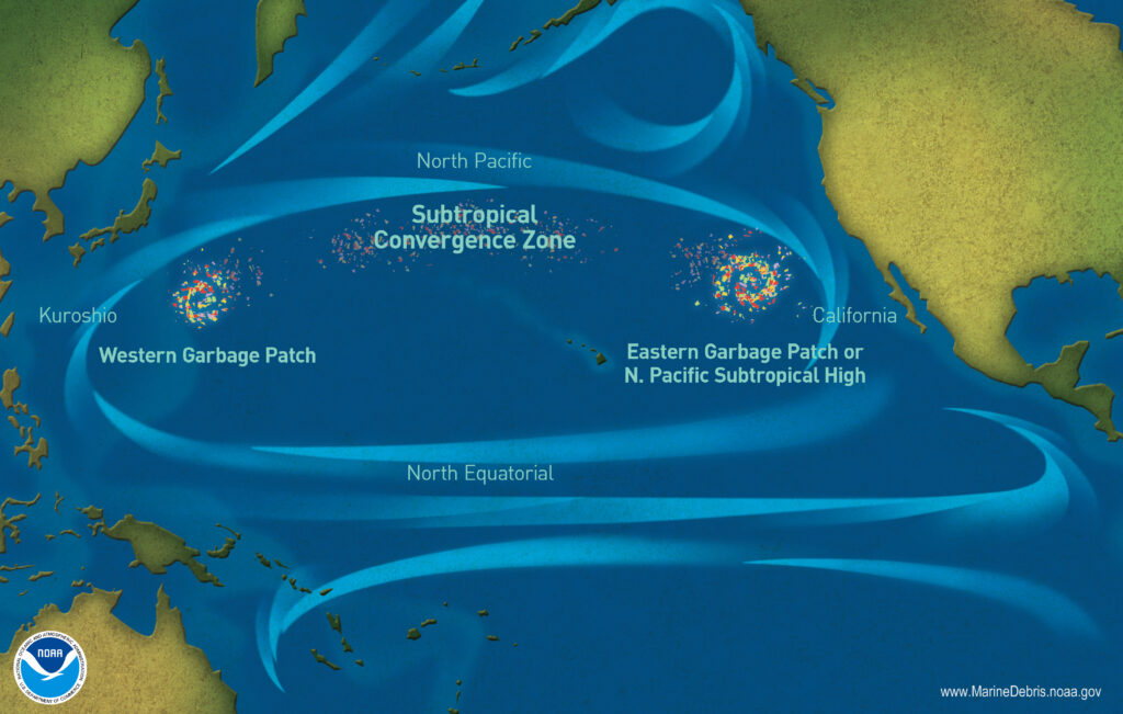 Pacific Garbage Patch map 