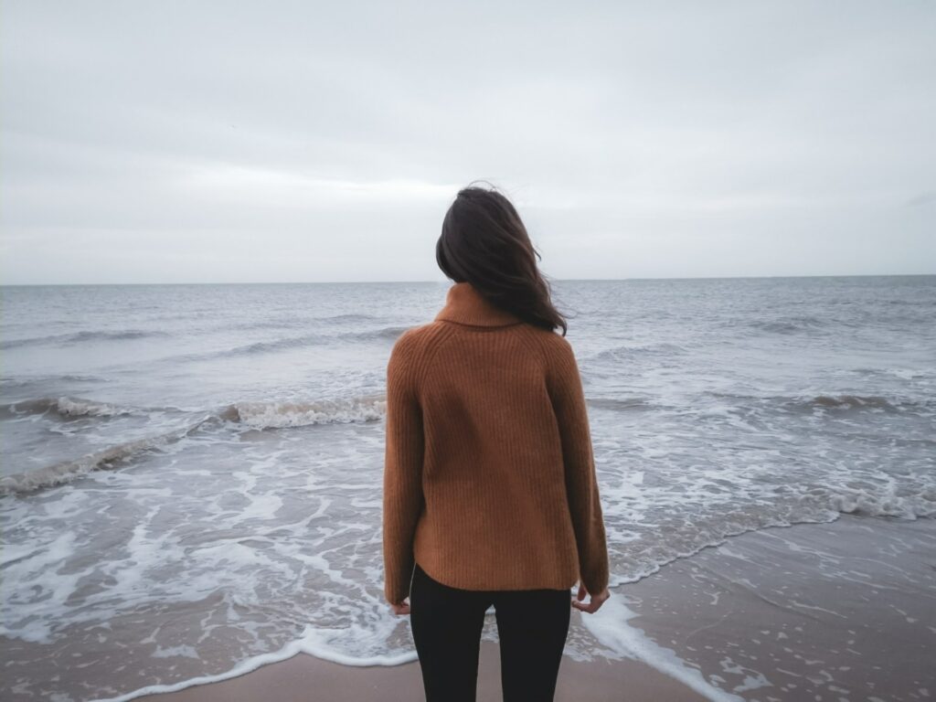 Woman watching sea