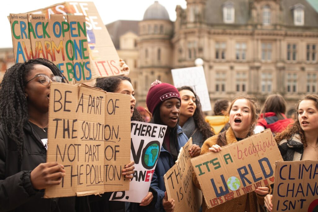 Climate change protest